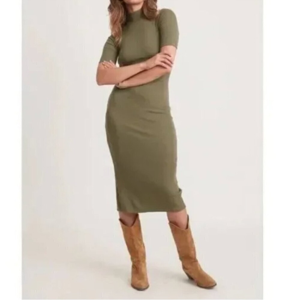 Marine Layer Olive Midi Dress